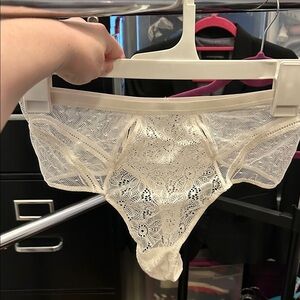 Lace Sheer white thong